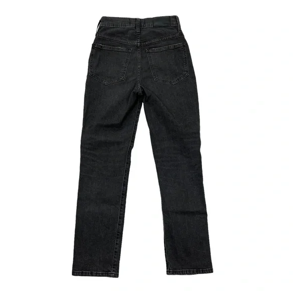 Madewell Sumner Black Wash High Rise Tapered Perfect Vintage Crop Jeans